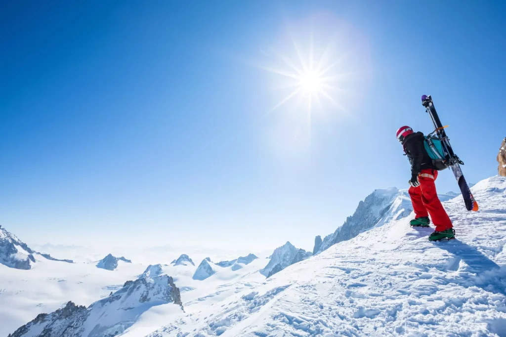 Beautiful sunny day in Alps.