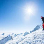 Beautiful sunny day in Alps.