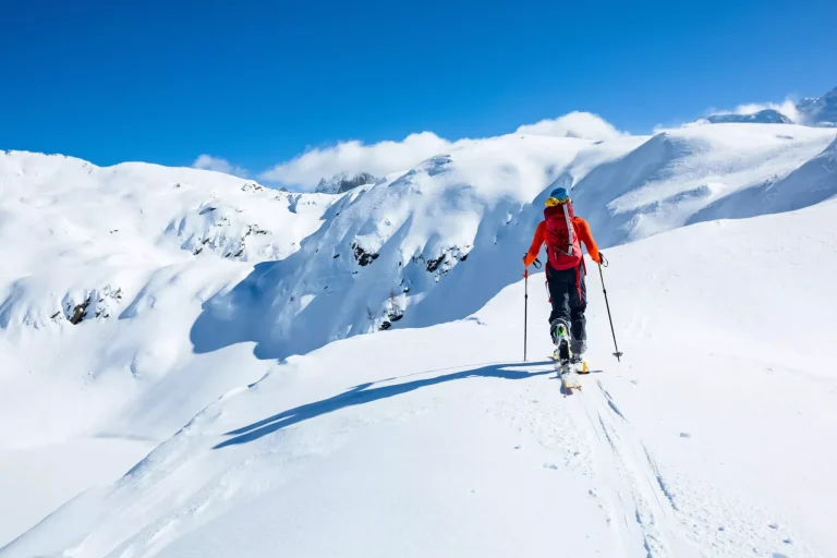 Ski Touring in Alps, Chamonix.
